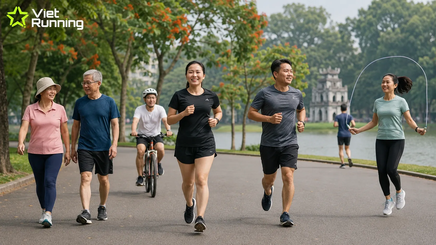 So s&aacute;nh chạy bộ với đi bộ, đạp xe, nhảy d&acirc;y v&agrave; bơi