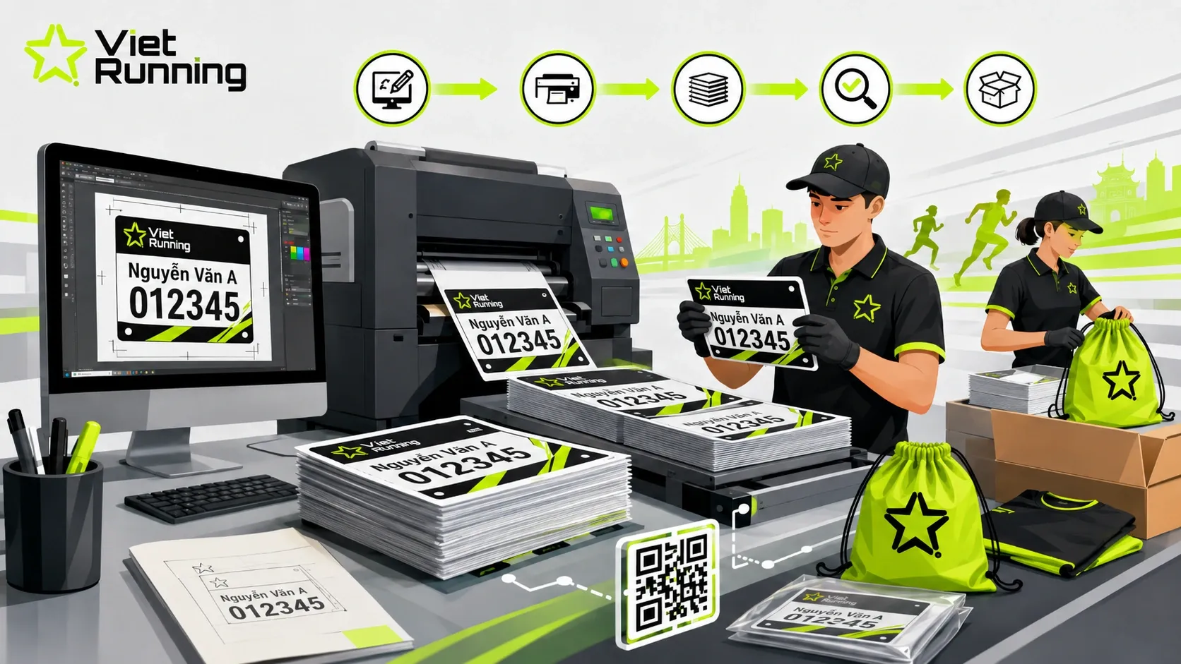 Sản xuất BIB cho giải chạy doanh nghiệp