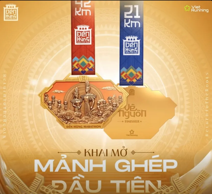 medal giải chạy Đền Hùng Marathon do Viet Running thiết kế và sản xuất medal giải chạy Đền Hùng Marathon do Viet Running thiết kế và sản xuất